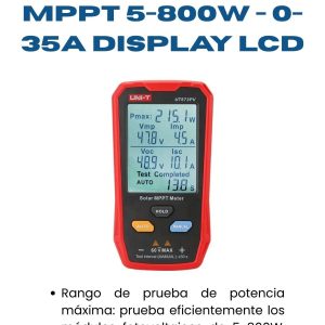 MEDIDOR SOLAR MPPT 5-800W - 0 - 35A DISPLAY LCD