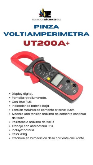 PINZA VOLTIAMPERIMETRA UT200A+