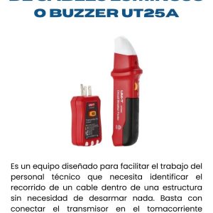UNI-T RASTREADOR DE CABLES LUMINOSO O BUZZER UT25A