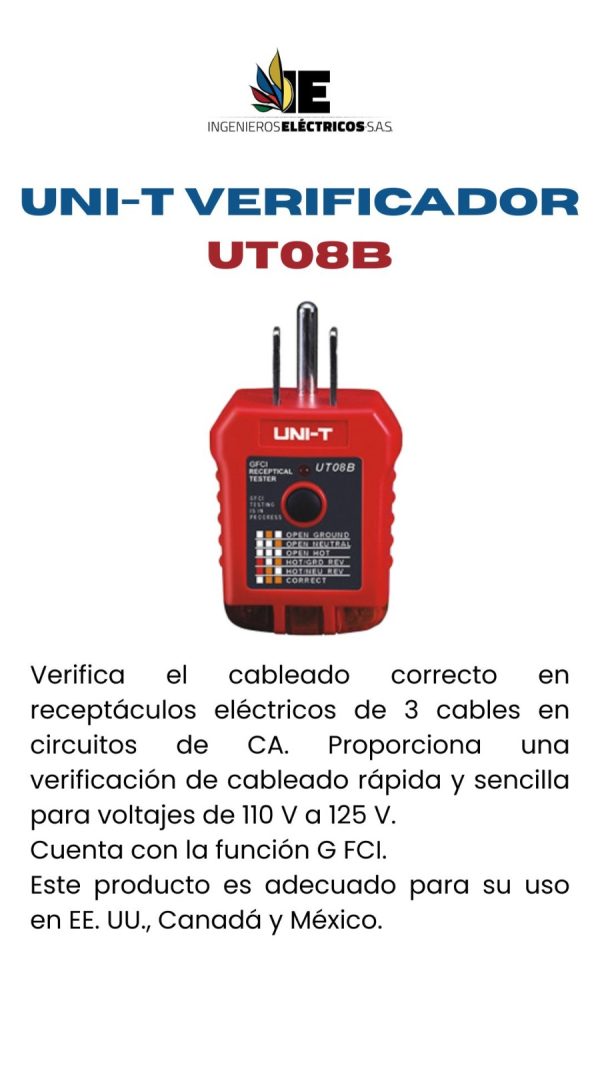 UNI-T VERIFICADOR UT08B