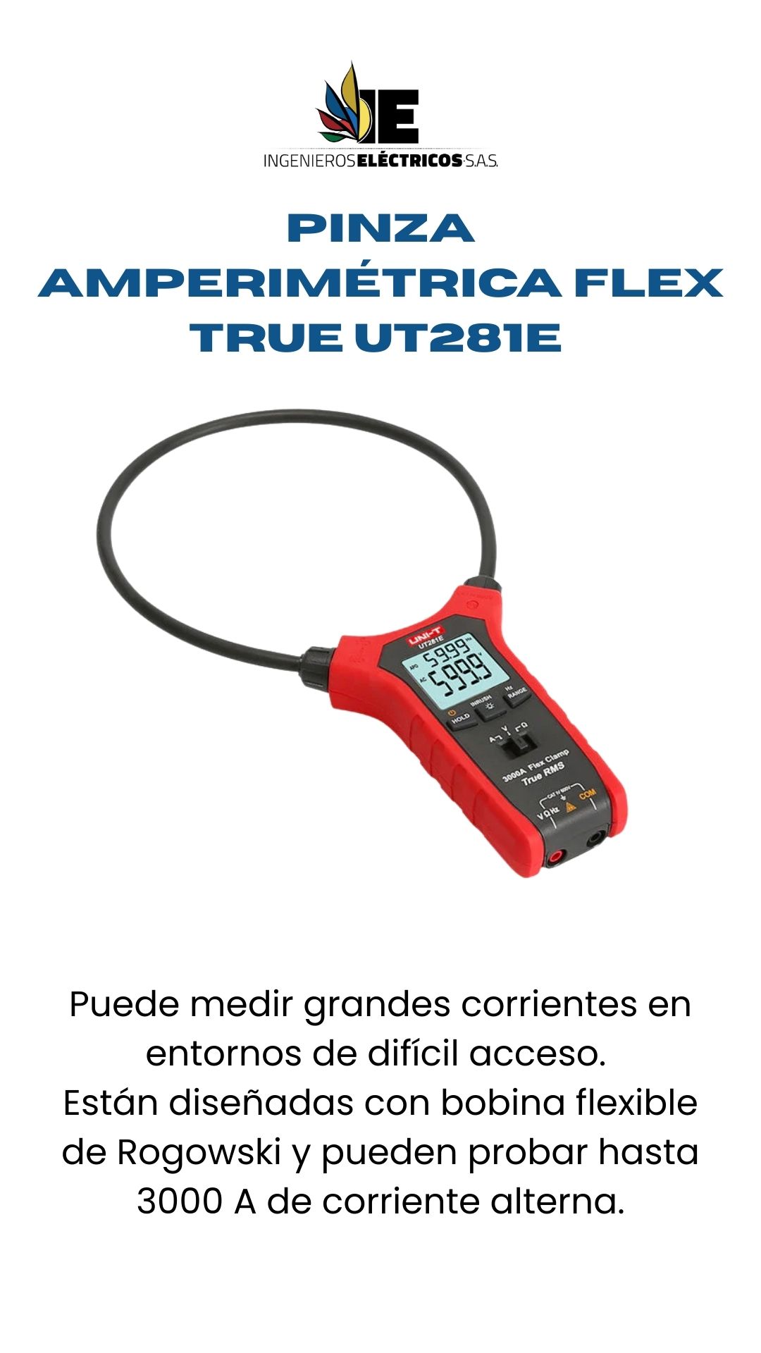 PINZA AMPERIMÉTRICA FLEX TRUE UT281E